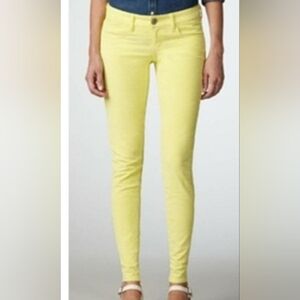 American Eagle Outfitters Jeans Skinny Low Rise 5 Pocket Bright Yellow Sz 6